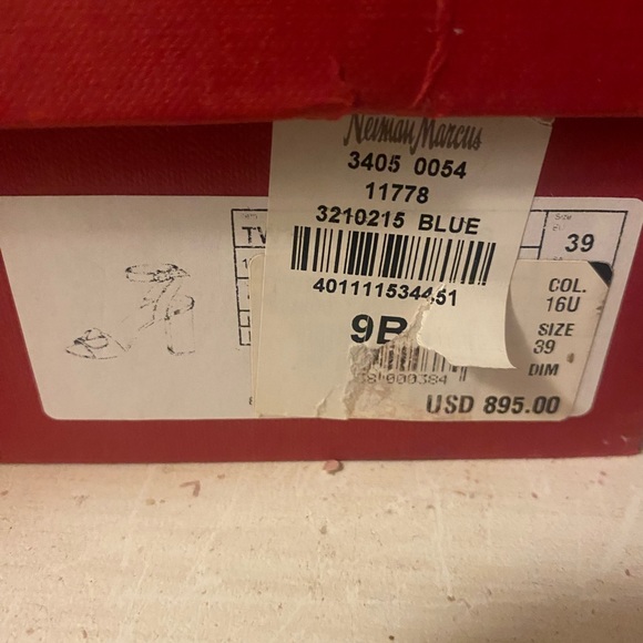 Valentino Rock Stud navy suede sandals - Picture 4 of 12